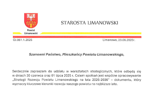 Warsztaty strategiczne – zaproszenie